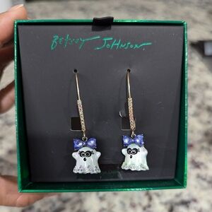 Betsy Johnson cute Ghost Long Drop Earrings